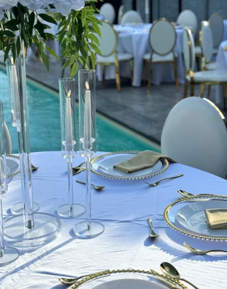 Providni stakleni svecnjak - oprema za dogadjaje